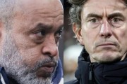 九游娱乐官方网站-努诺、弗兰克位列英超下课赔率榜前二，周六两人直接交锋